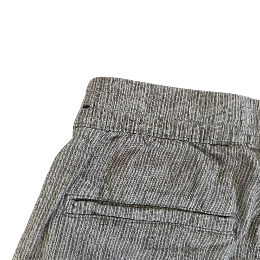 Abercrombie & Fitch Striped Earthy Tone Linen-Blend Shorts - Picture 5 of 7